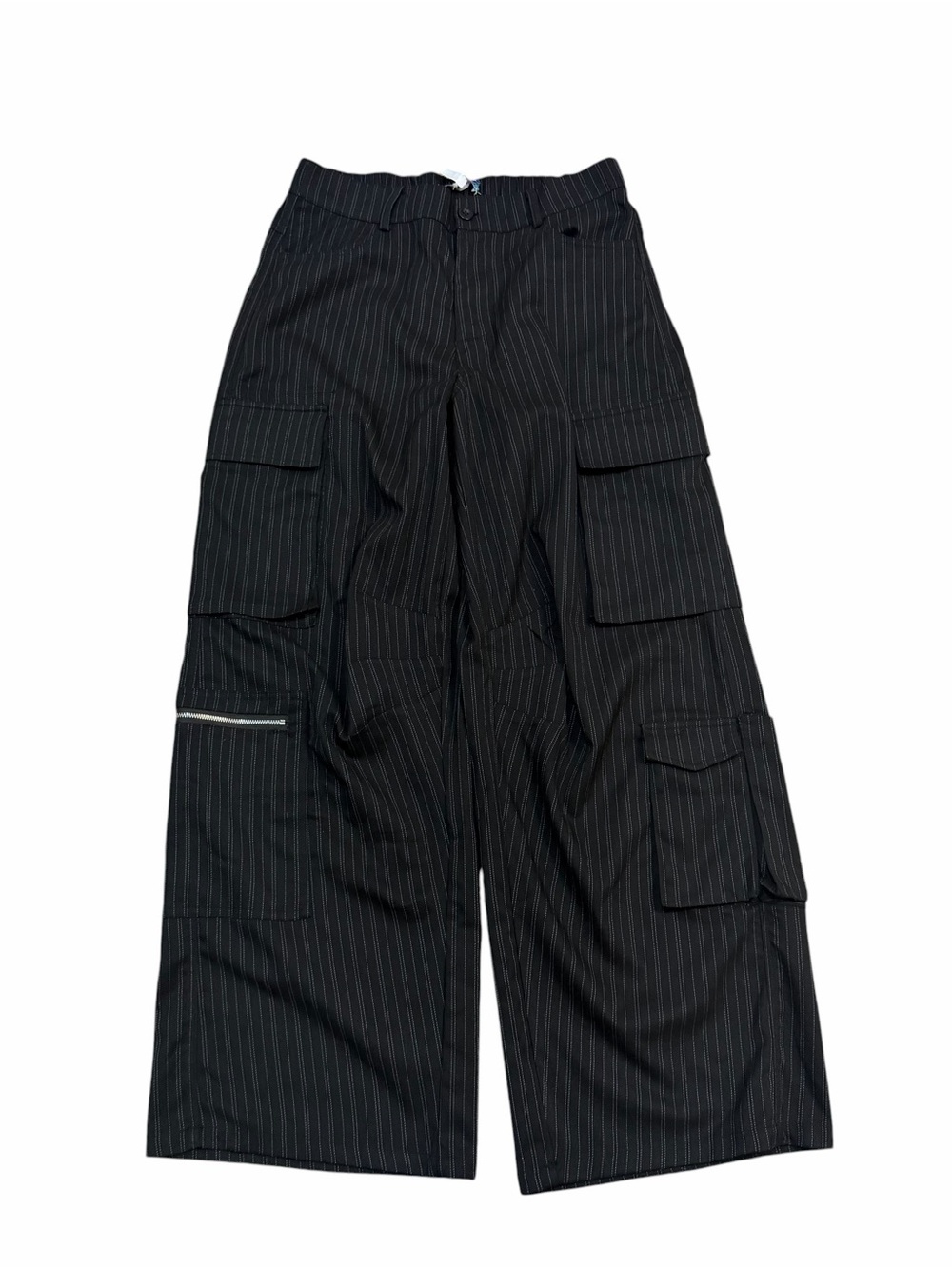 Urban Outfitters Black Pinstripe Cargo Pants NWT Wide Leg Size S